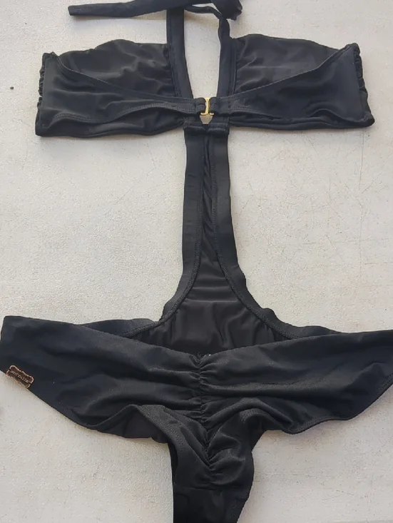 Nicolita Black Cut-Out Monokini One-Piece Swimsuit - Picture 5 of 8